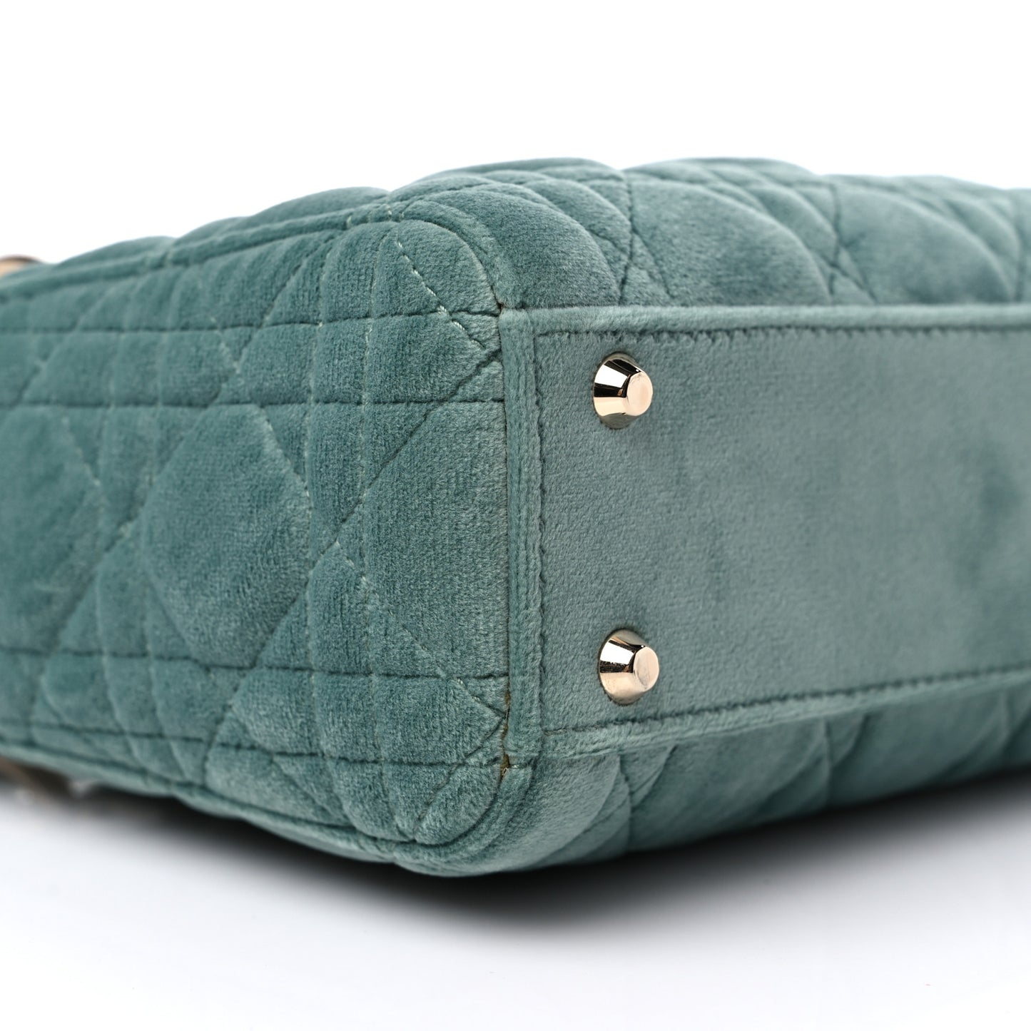 Velvet Mini Lady Dior Green