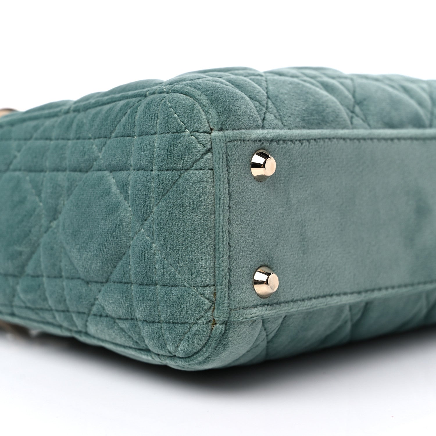 Christian Dior Velvet Mini Lady Dior Green 7 of 8