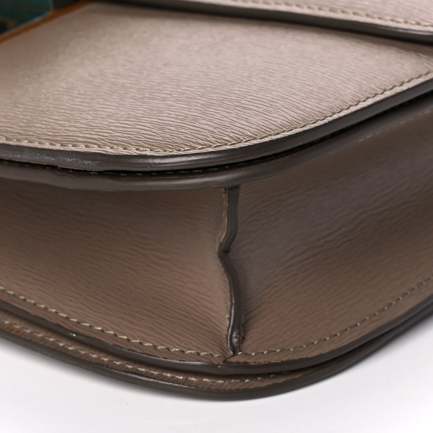 Liege Calfskin Medium Classic Box Flap Bag Taupe