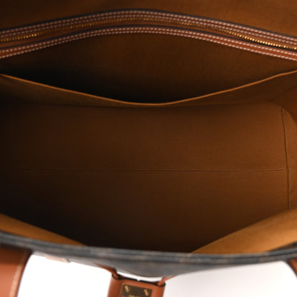 Celine Triomphe Canvas Calfskin Cabas Drawstring Tan 5 of 11