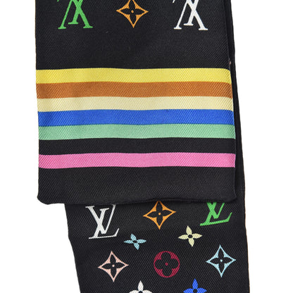 Louis Vuitton Silk Monogram Multicolor Bandeau Black 4 of 4