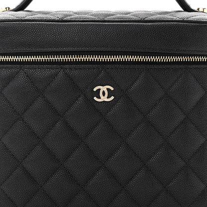 Chanel Caviar Quilted Large Vanity Pouch Black 9 of 12