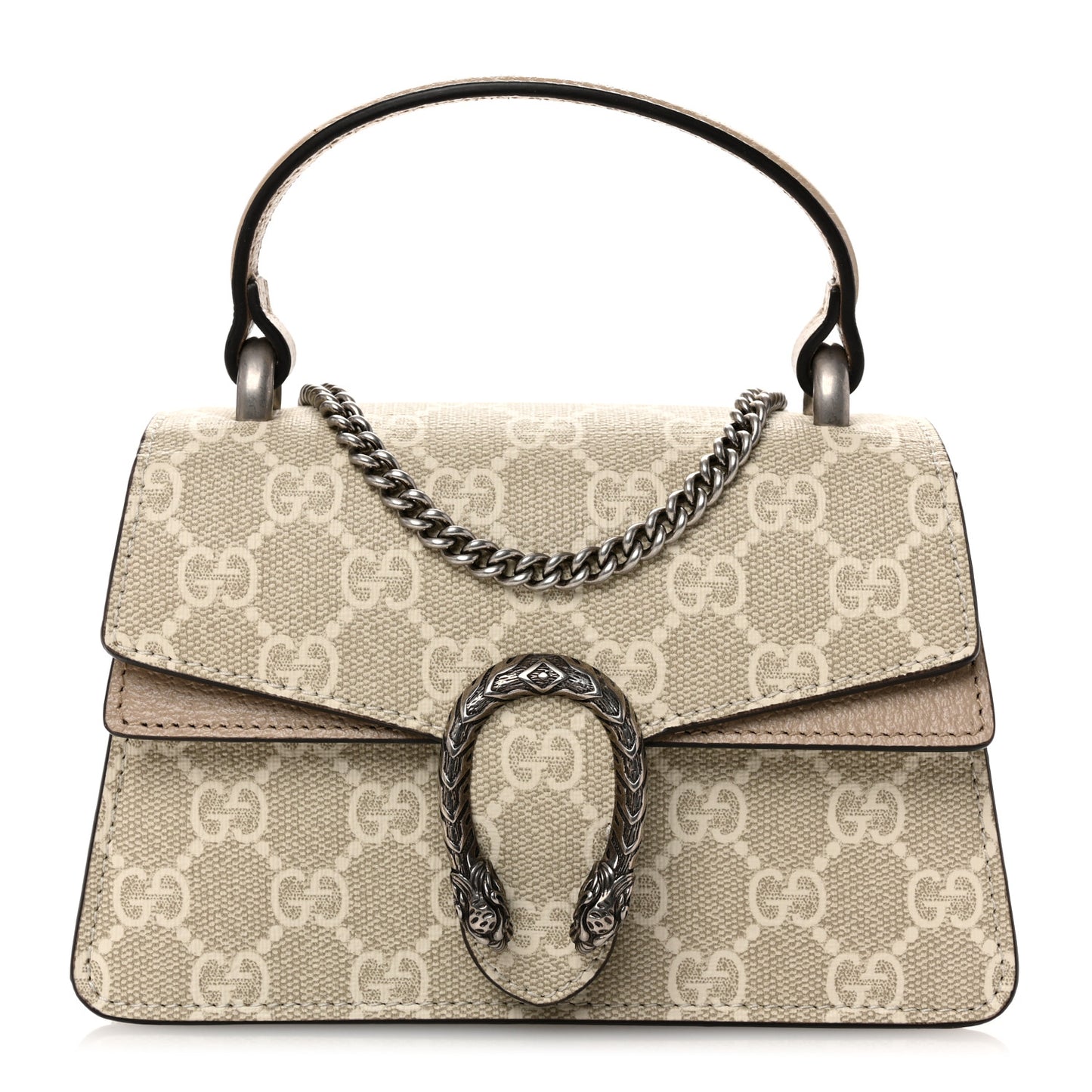 GG Supreme Monogram Mini Dionysus Top Handle Bag Beige Mystic White Oatmeal