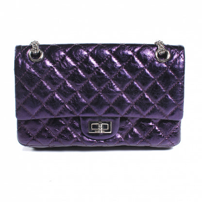 Chanel Aged Calfskin 2.55 Reissue 225 Flap Metallic Purple 1 of 7