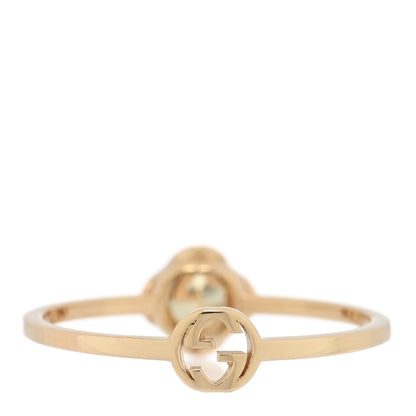 Gucci 18K Yellow Gold Yellow Beryl Interlocking G Ring 54 7 3 of 4