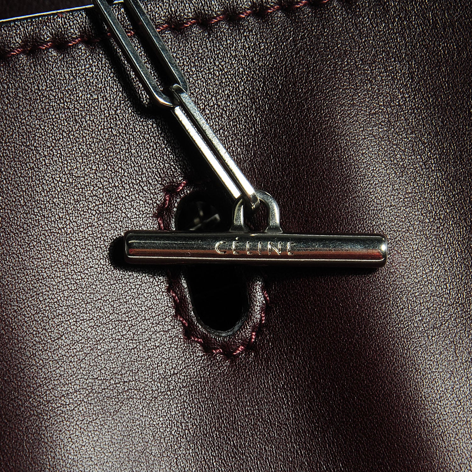 Celine Smooth Calfskin New Shoulder Bag Burgundy 6 of 10