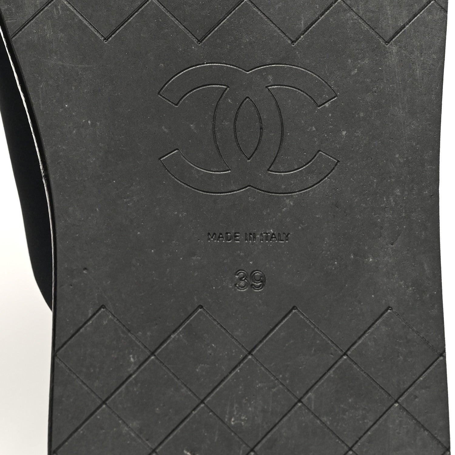 Chanel Fabric CC Mules Sandals 39 Black 7 of 10