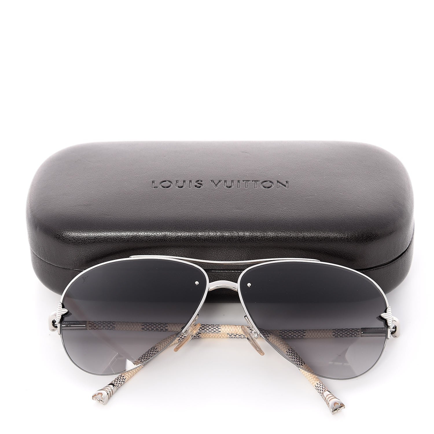 Louis Vuitton Damier Azur Petite Viola Pilote Aviator Sunglasses Z0570U 7 of 7