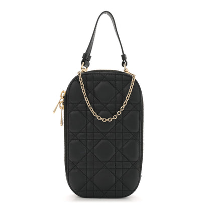 Christian Dior Lambskin Cannage Lady Dior Phone Holder Black 1 of 12