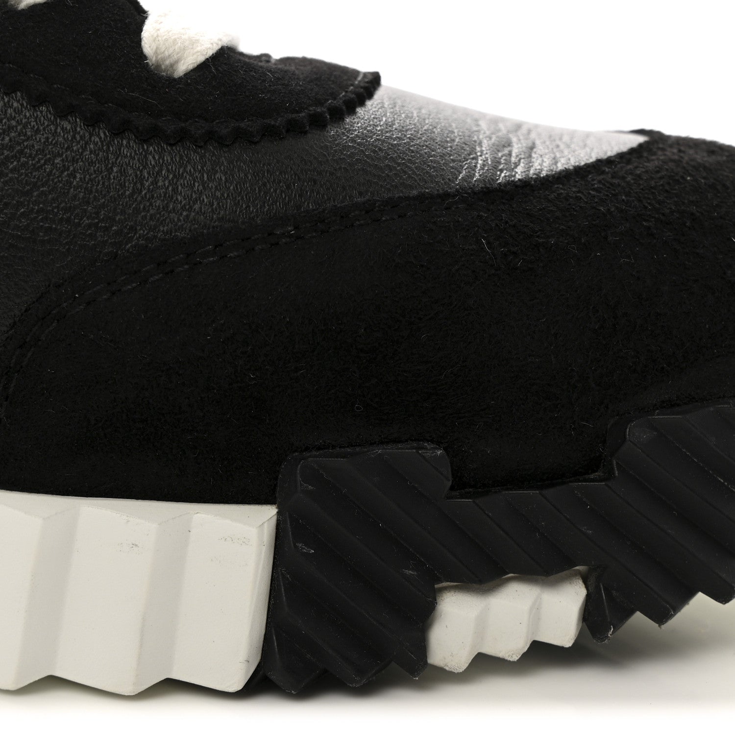 Hermes Goatskin Suede Goatskin Bouncing Sneakers 39 Black 11 of 12