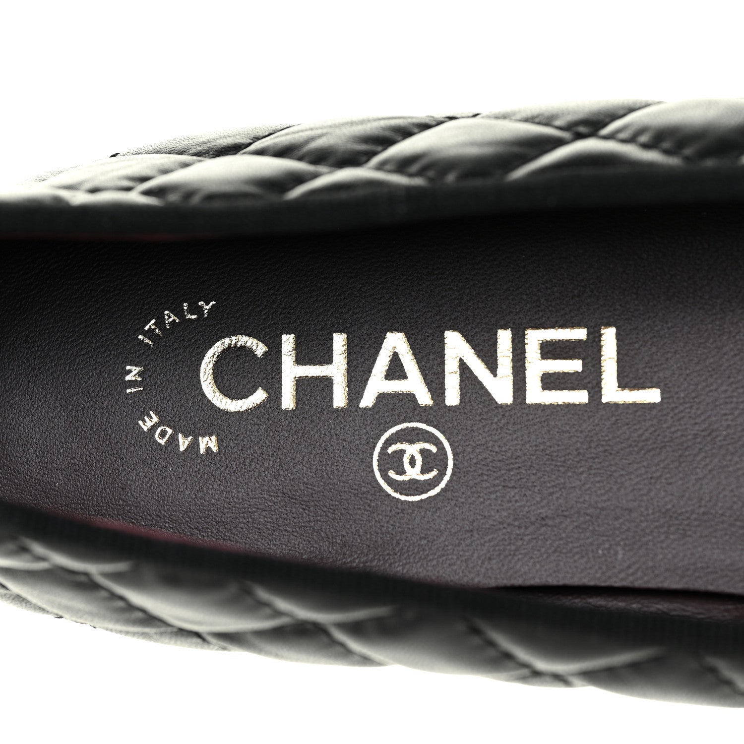 Chanel Lambskin Quilted Ballerina Flats 38 Black 9 of 10