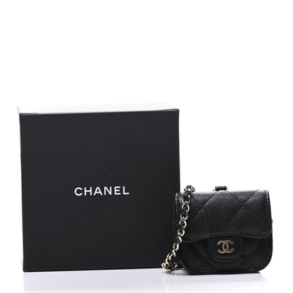 Chanel Caviar Quilted Airpods Pro Case Black 10 of 10