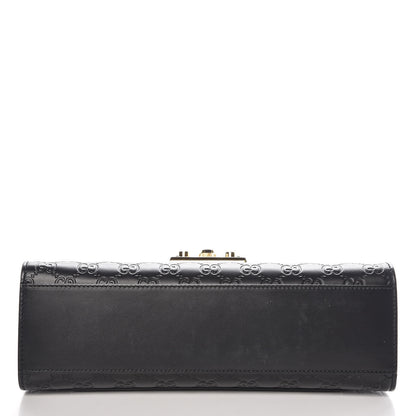 Gucci Guccissima Medium Padlock Shoulder Bag Black 9 of 9