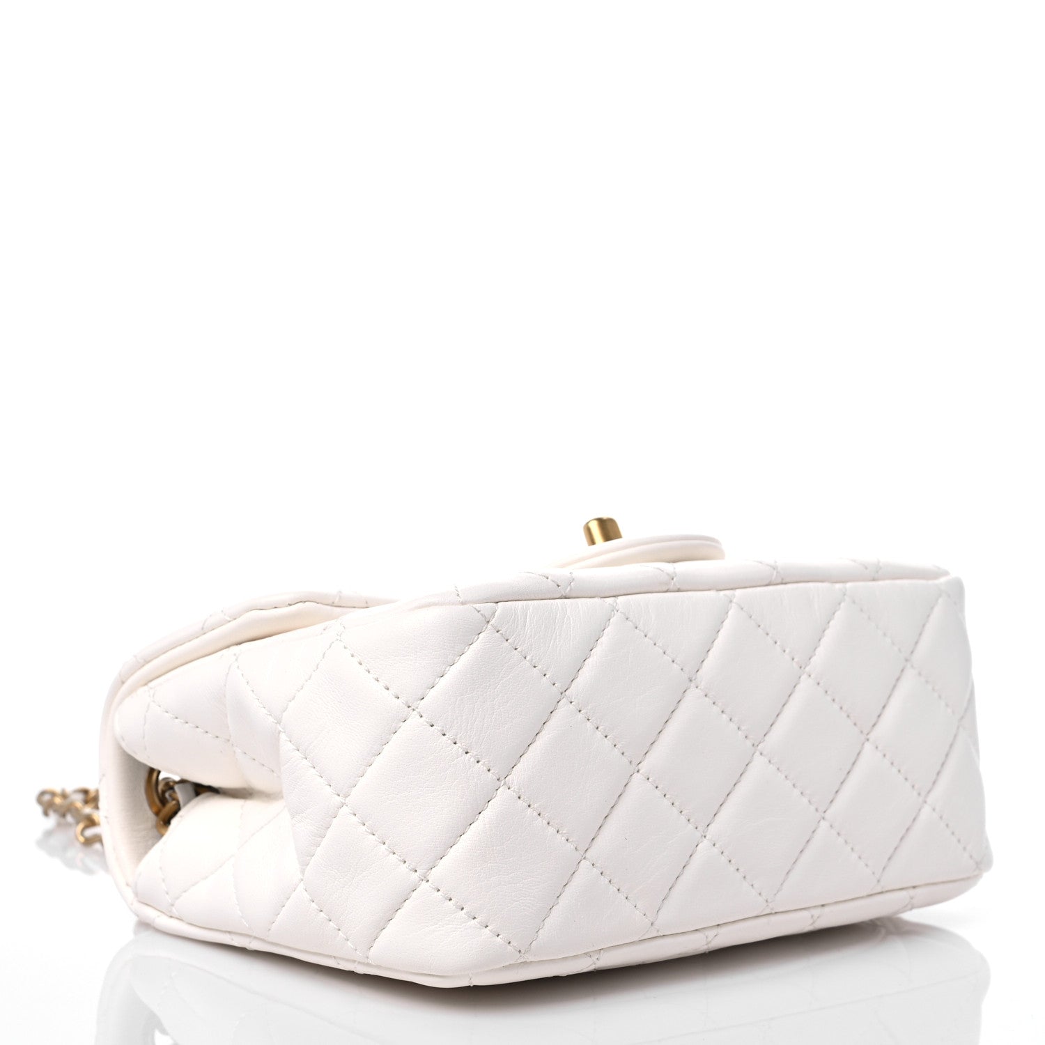 Chanel Lambskin Quilted Mini Pearl Crush Flap White 4 of 10