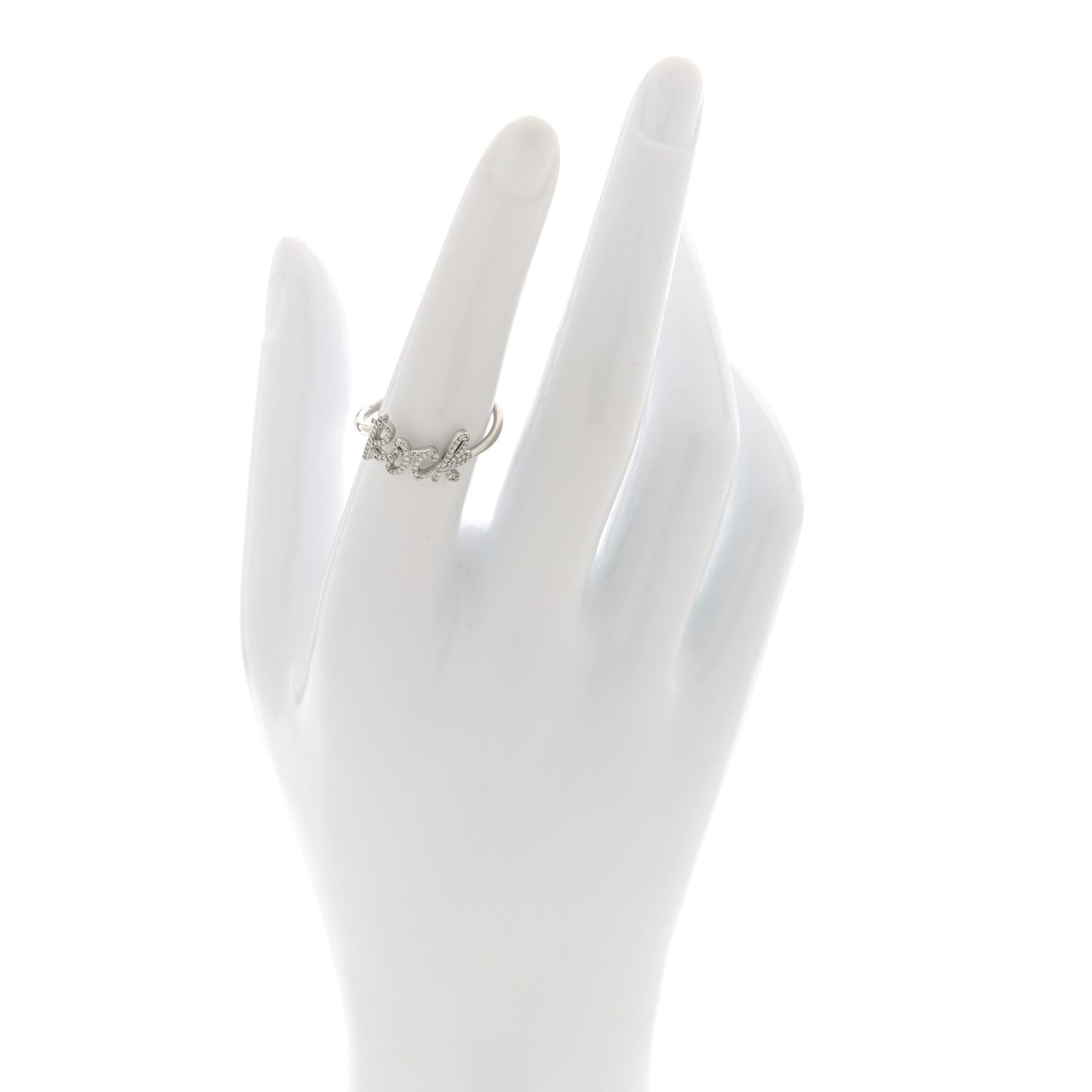 18K White Gold Diamond Small Paloma's Graffiti Rock Ring