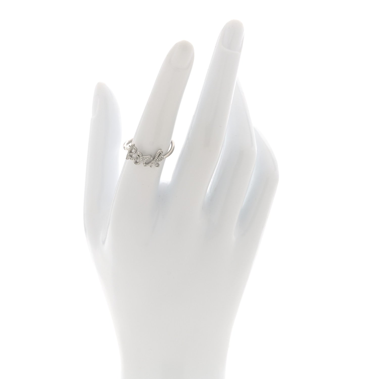 Tiffany 18K White Gold Diamond Small Paloma's Graffiti Rock Ring 2 of 4