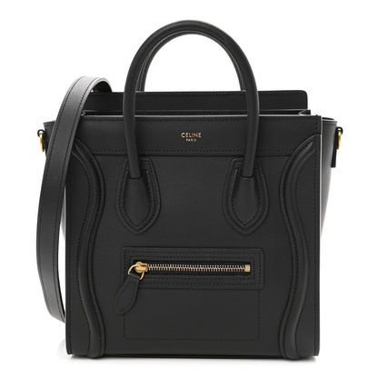 Celine Smooth Calfskin Nano Luggage Black 1 of 12