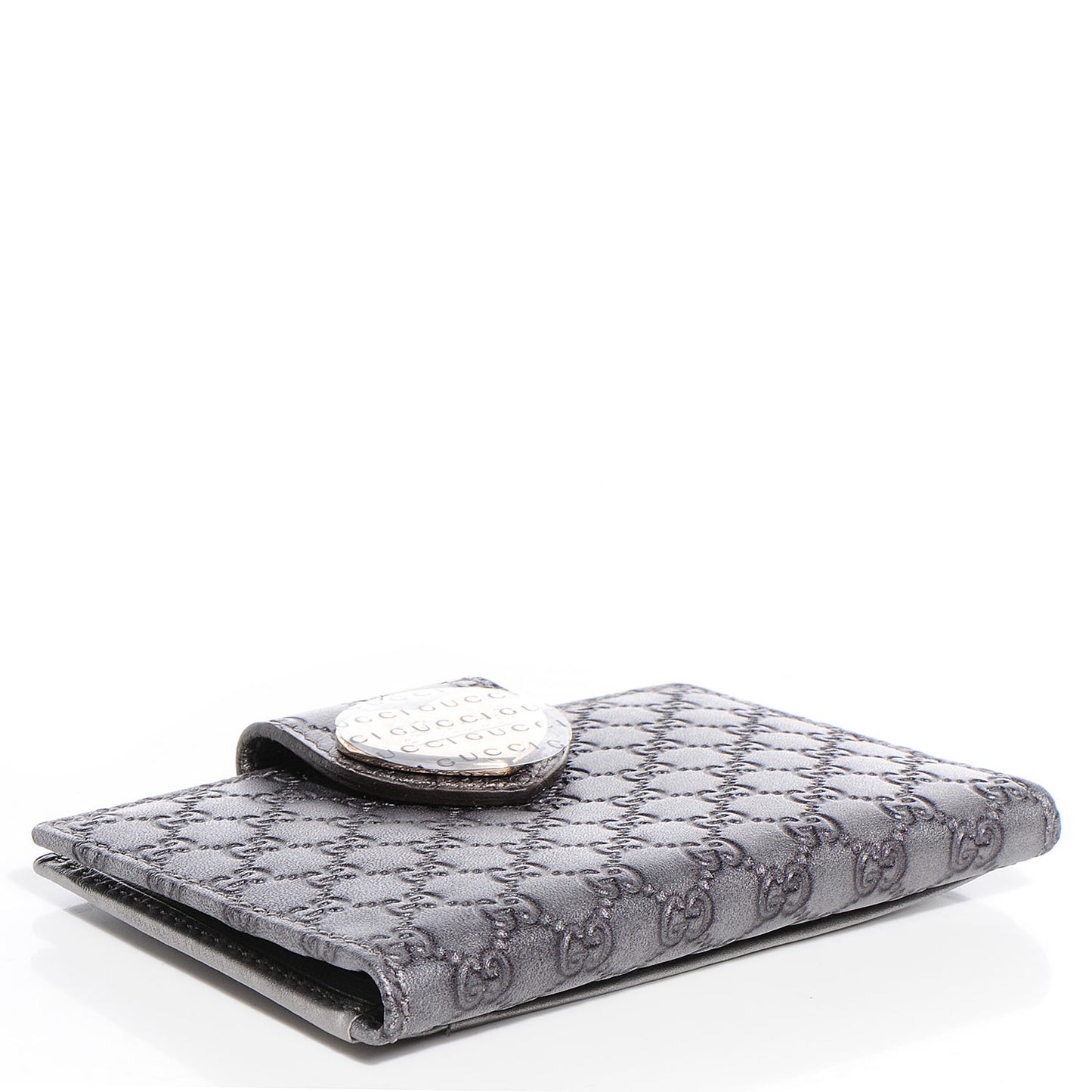 Microguccissima Heart Travel Wallet Silver