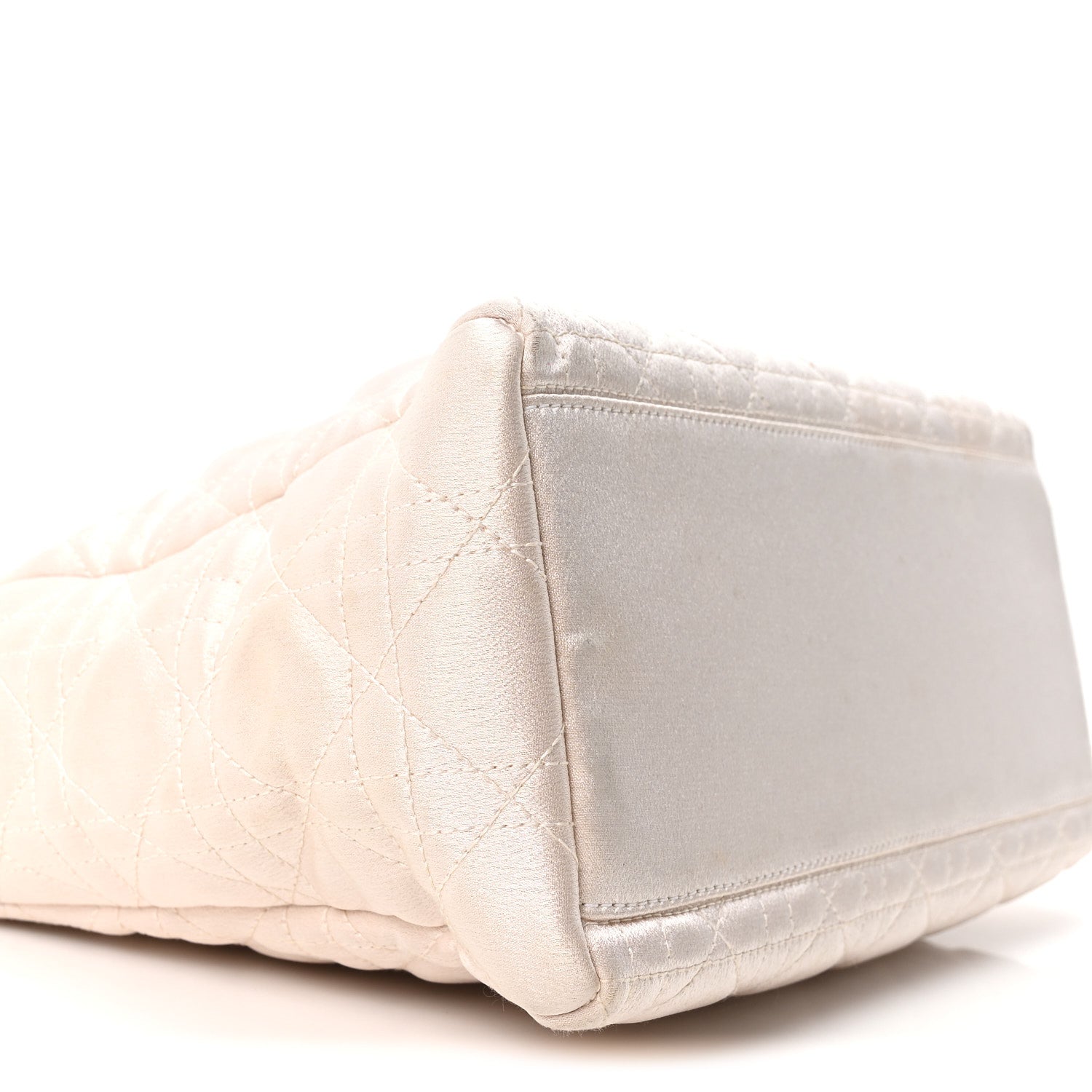 Christian Dior Metallic Nylon Cannage Medium Lady Dior White 8 of 9