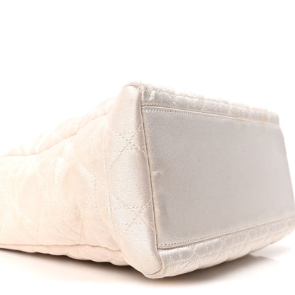 Christian Dior Metallic Nylon Cannage Medium Lady Dior White 8 of 9