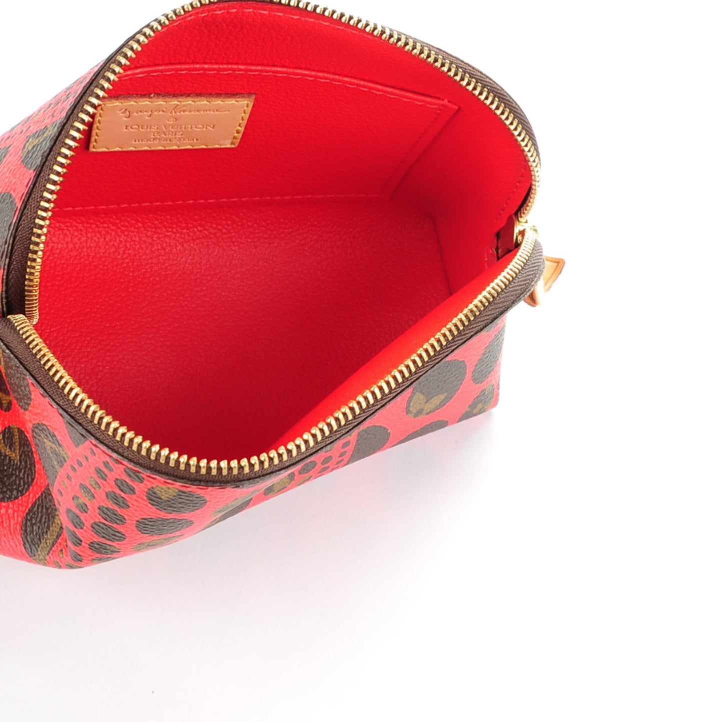 Monogram Kusama Pumpkin Dots Cosmetic Pouch Red