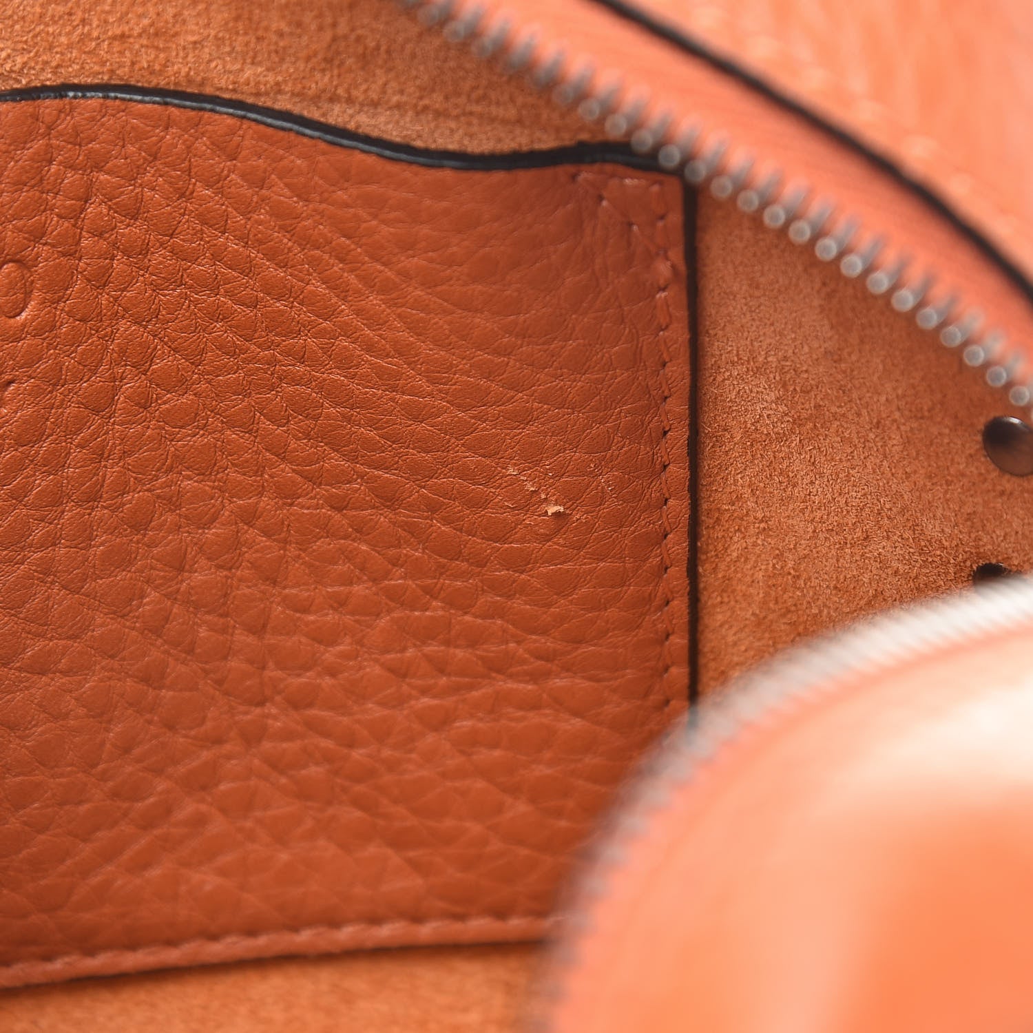Valentino Garavani Pebbled Calfskin Rockstud Flap Pocket Camera Crossbody Bag Orange 7 of 13