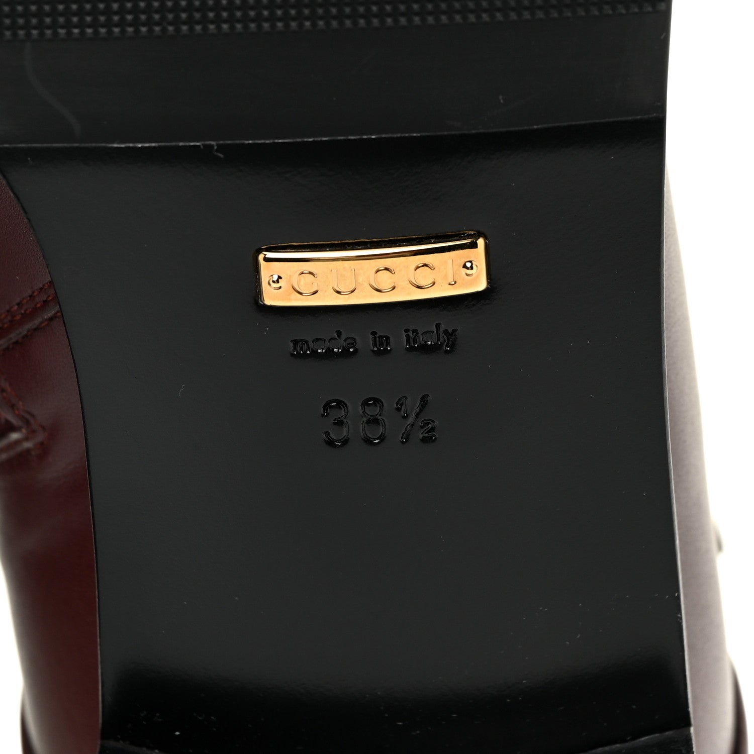 Gucci Calfskin Womens GG Ankle Boots 38.5 Vintage Bordeaux 9 of 20