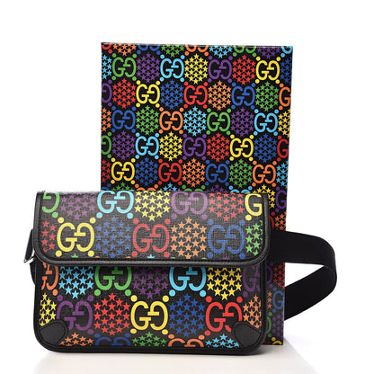 Gucci GG Supreme Monogram Psychedelic Slim Belt Bag Black 11 of 11