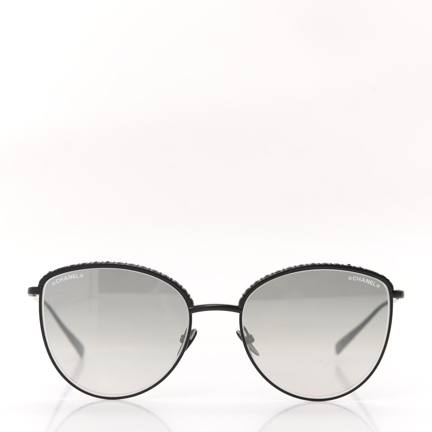 Metal Crystal Sunglasses 4258-B Black