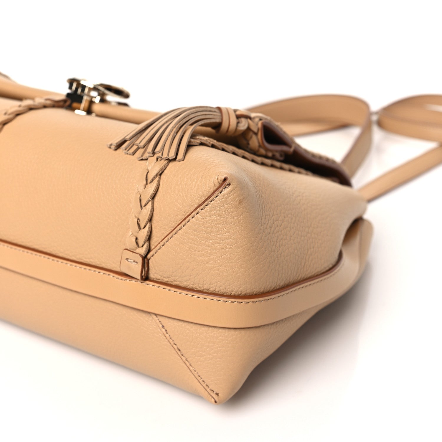 Chloe Grained Calfskin Medium Penelope Shoulder Bag Milky Brown 9 of 9