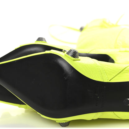 Balenciaga Agneau Arena Le Cagole Boot Bag Fluo Yellow 10 of 11