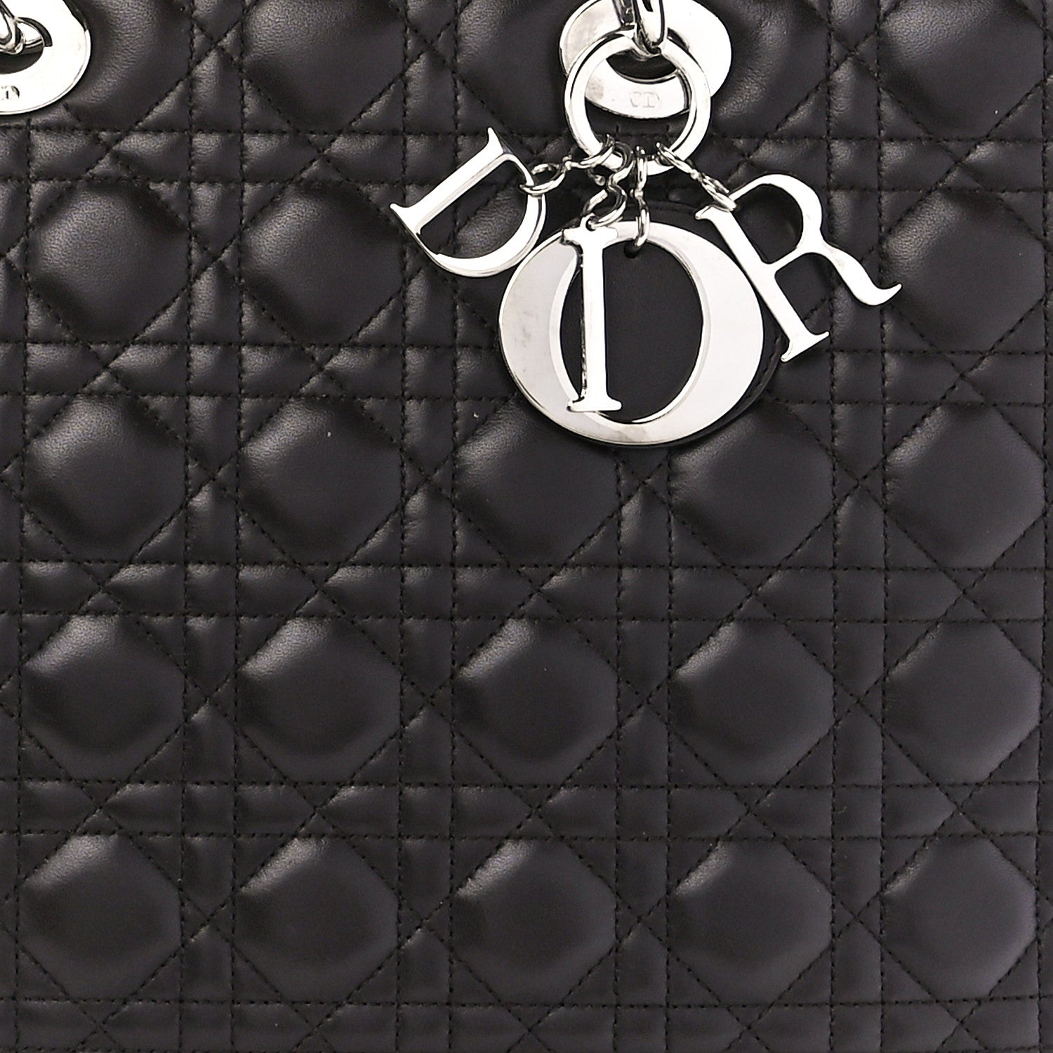 Christian Dior Lambskin Cannage Large Lady Dior Dark Brown 8 of 11