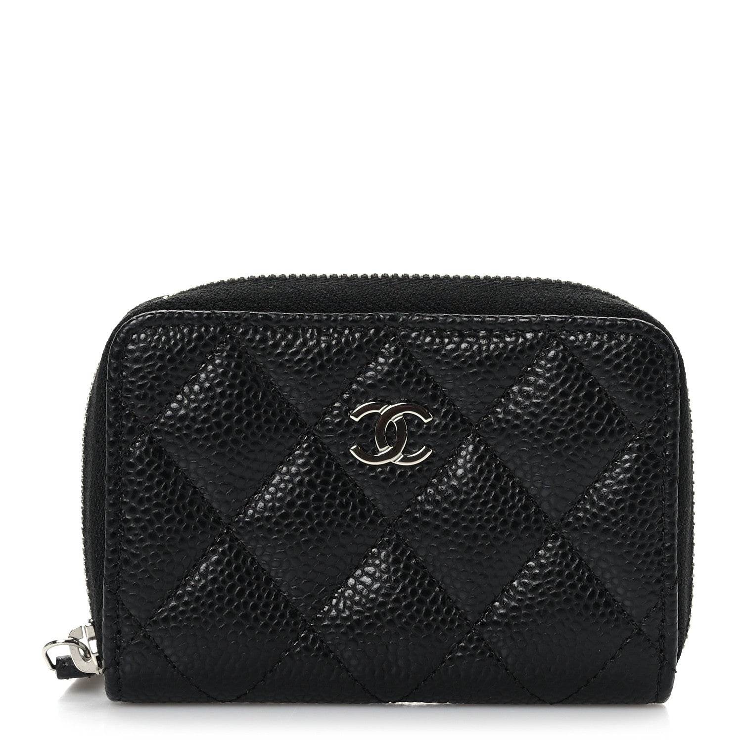 Chanel Caviar Quilted Zip Coin Purse Black 1 of 7