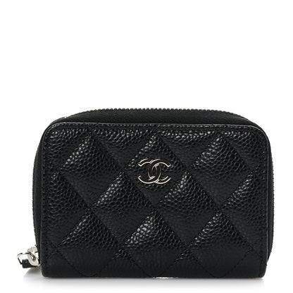 Chanel Caviar Quilted Zip Coin Purse Black 1 of 7