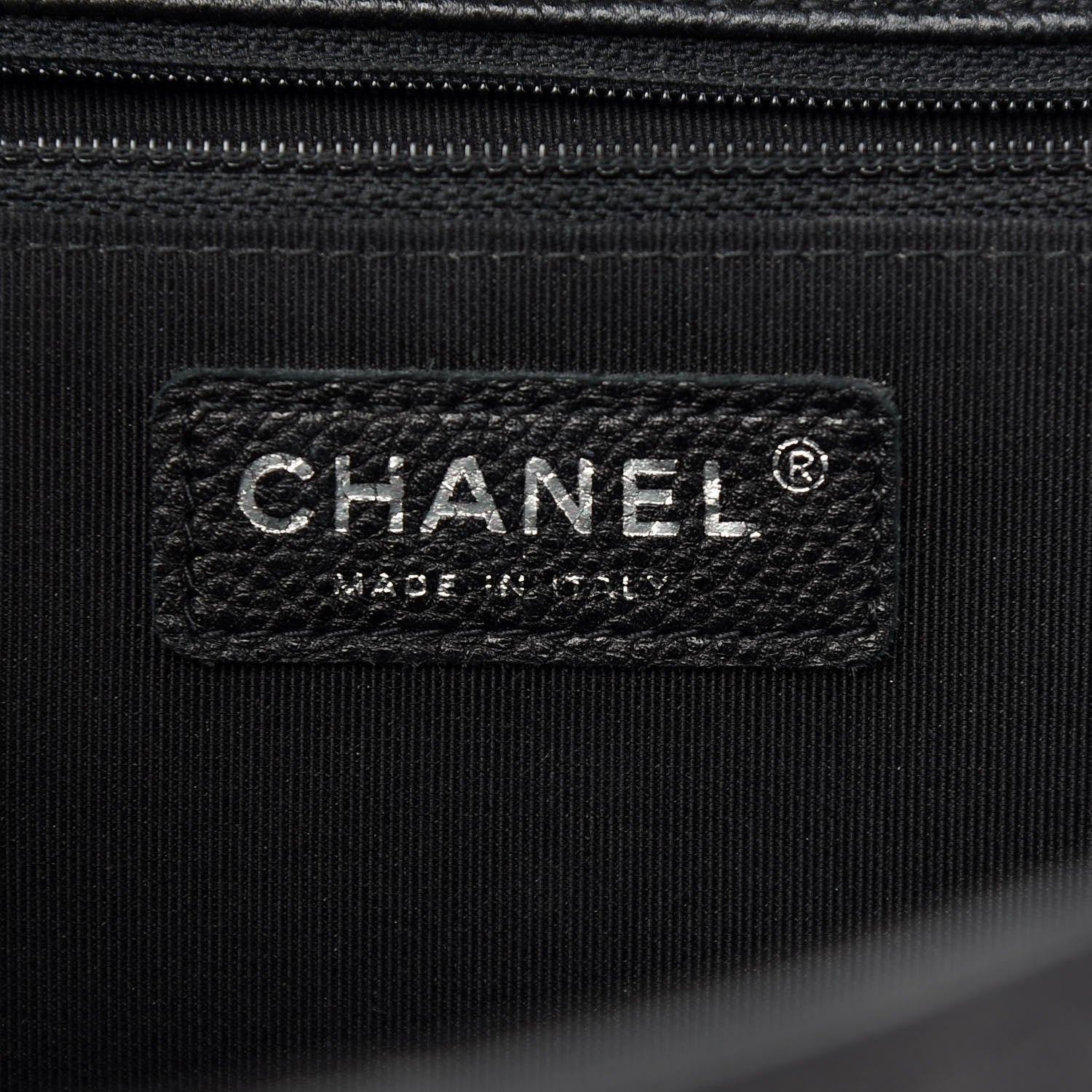 Chanel Caviar Chevron Quilted Large Puffy CC Flap Black 6 of 9