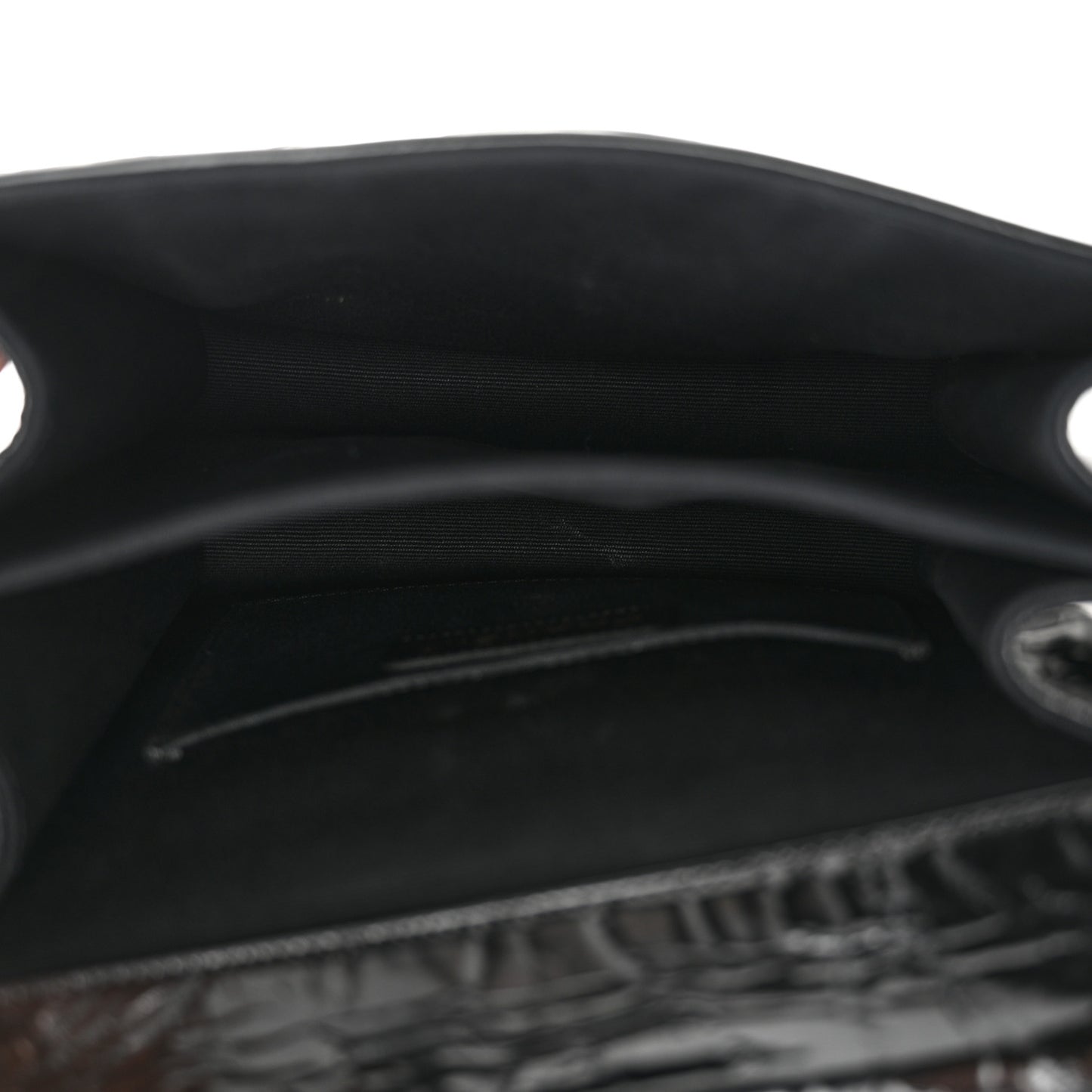 Glazed Calfskin Quilted Rita Top Handle Flap Black