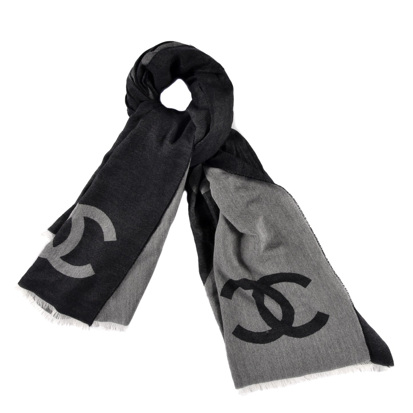 Cashmere CC Logo Stole Black