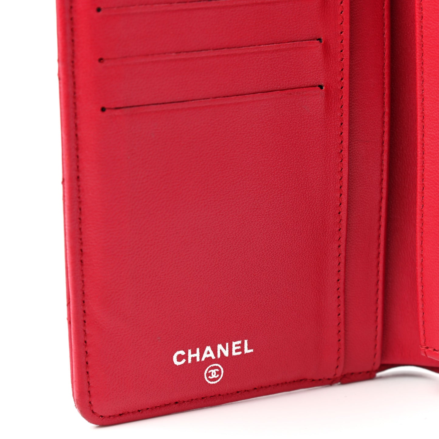 Lambskin Quilted Yen Wallet Fuchsia