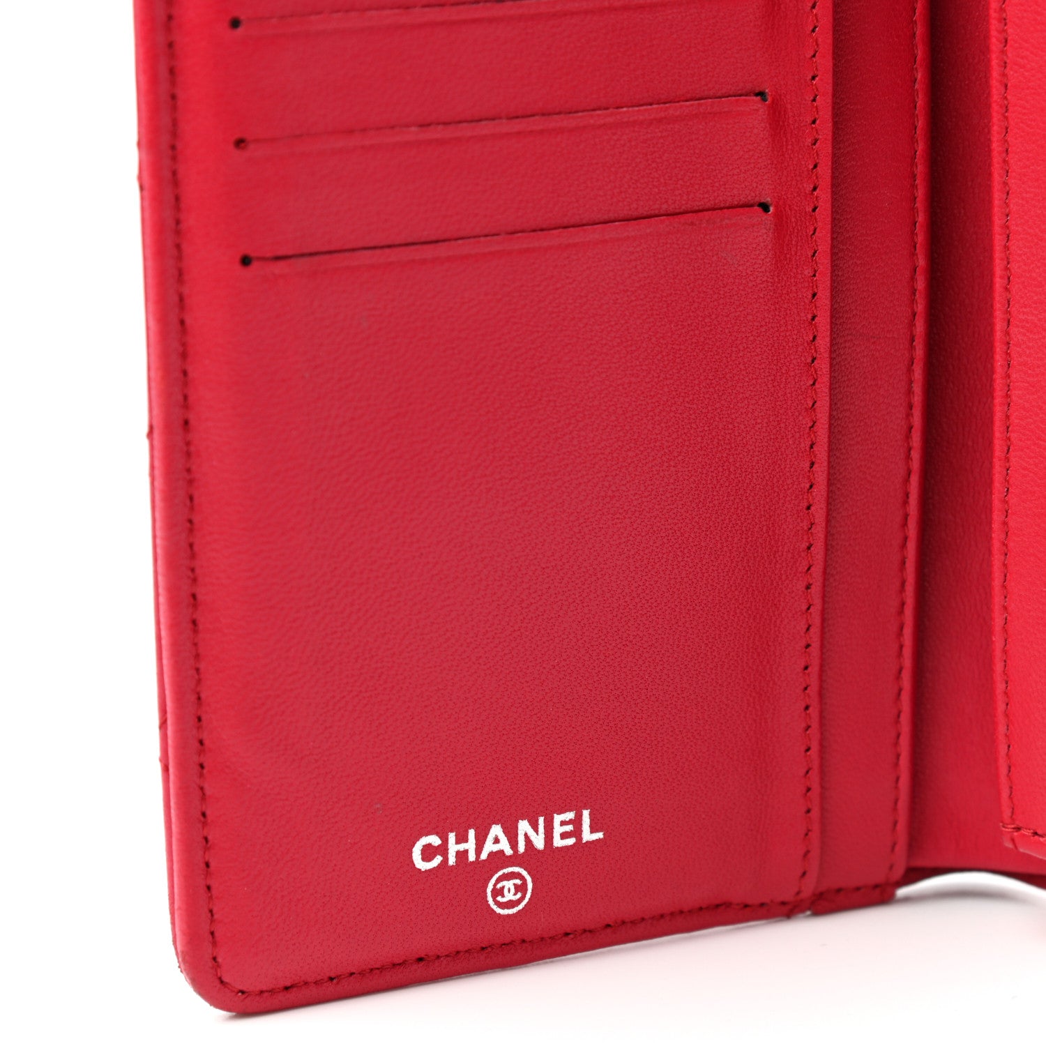 Chanel Lambskin Quilted Yen Wallet Fuchsia 6 of 9