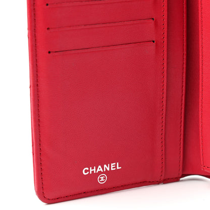 Chanel Lambskin Quilted Yen Wallet Fuchsia 6 of 9
