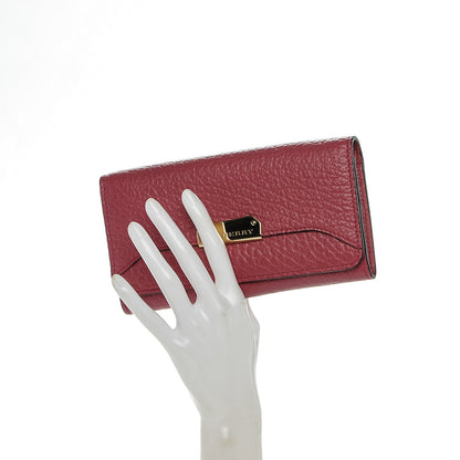 Burberry Heritage Grain Penrose Continental Wallet Crimson Pink 2 of 7