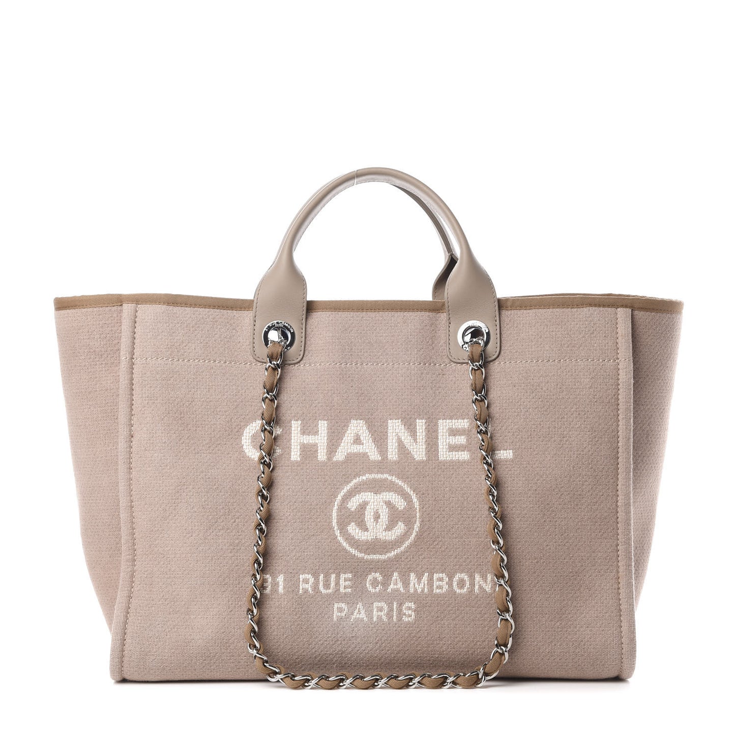 Canvas Medium Deauville Tote Ecru