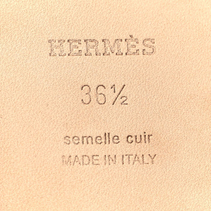 Hermes Calfskin Oran Sandals 36.5 Granit Rose 6 of 8