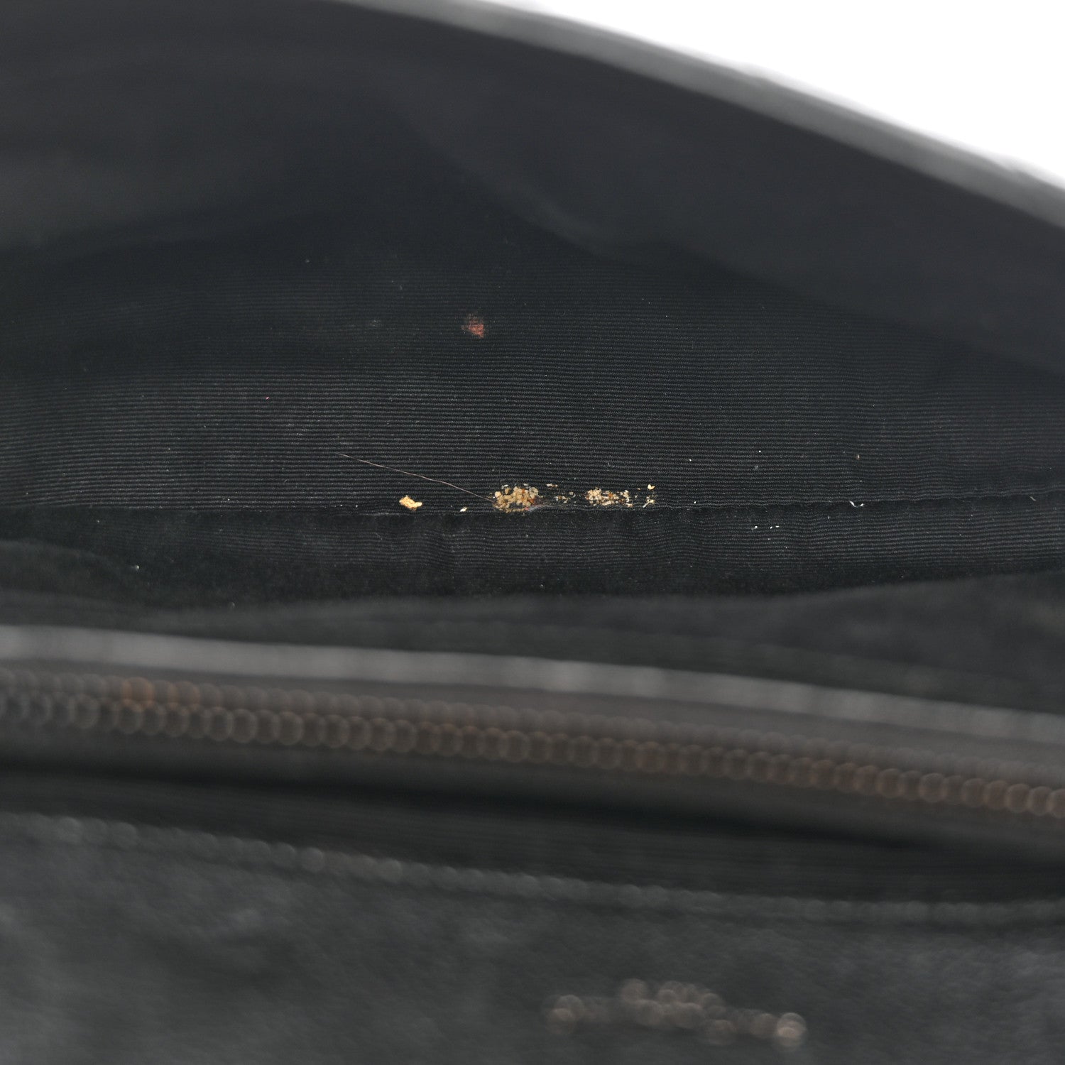 Saint Laurent Sheepskin Matelasse Chevron Monogram Monochrome Medium College Bag Black 5 of 17