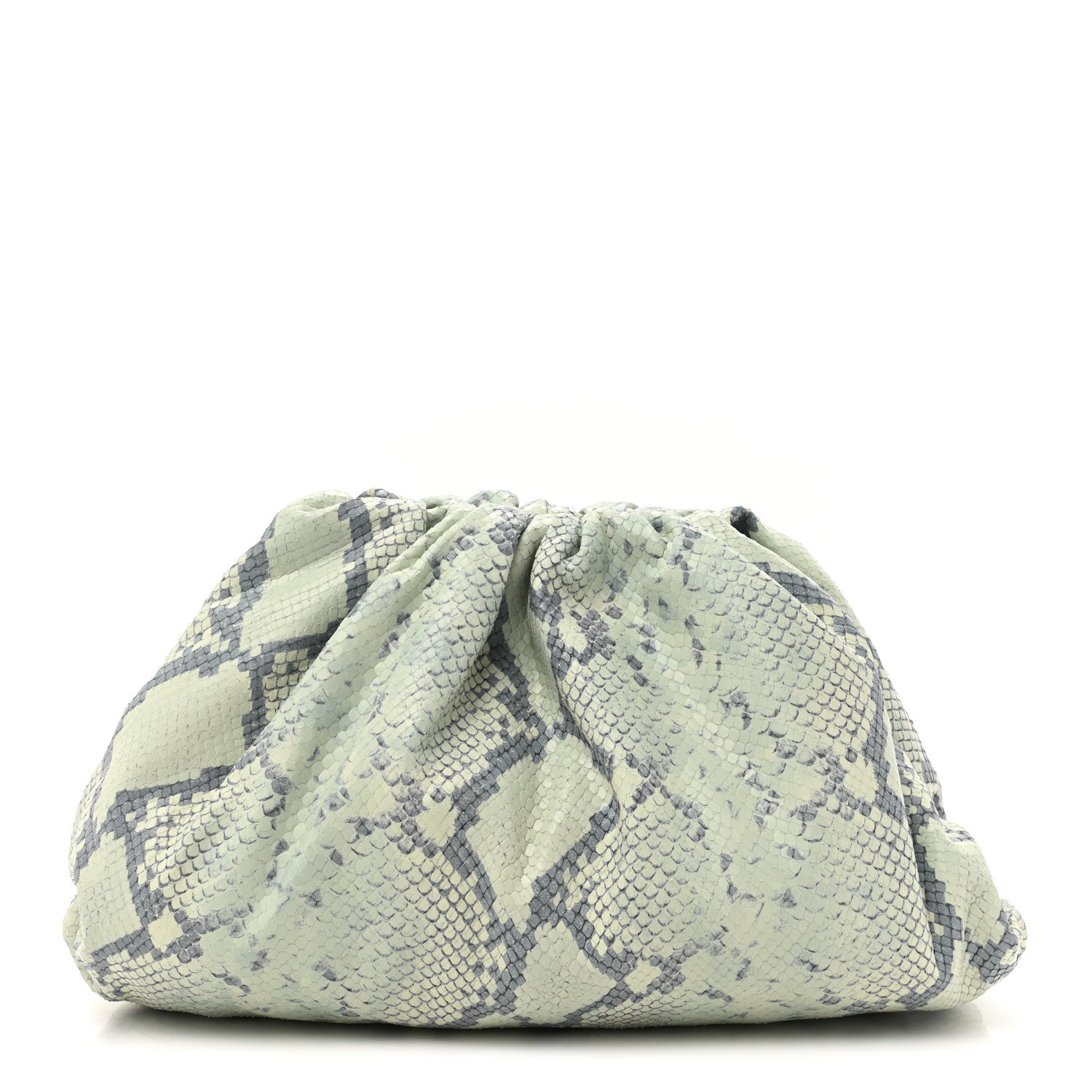 Bottega Veneta Goatskin Snakeskin The Pouch Oversized Clutch Cantaloupe 1 of 10