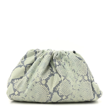 Bottega Veneta Goatskin Snakeskin The Pouch Oversized Clutch Cantaloupe 1 of 10