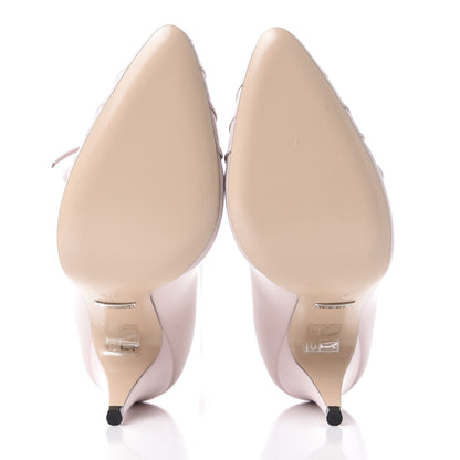 Gucci Nappa Bow High Heel Pumps 37.5 Light Powder Pink 6 of 11