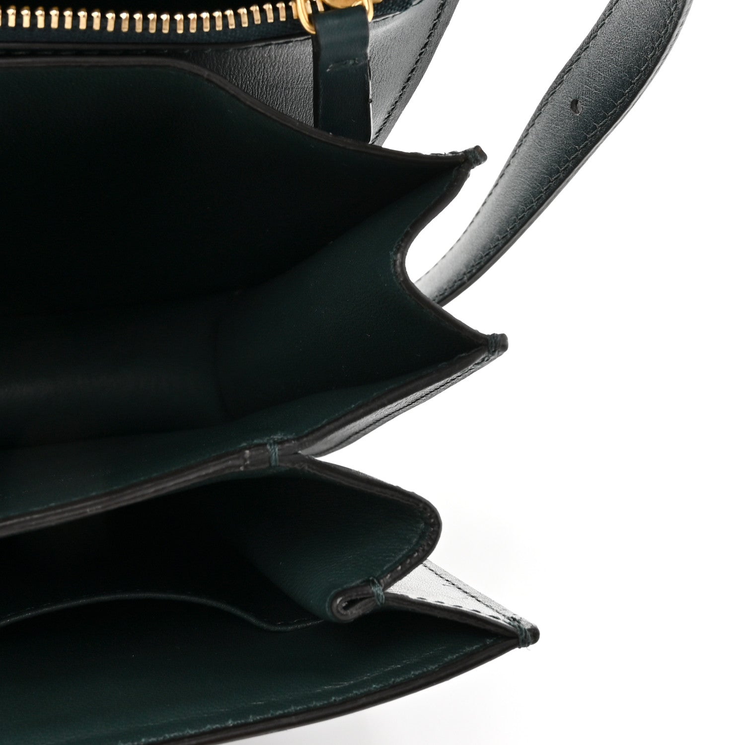 Celine Box Calfskin Medium Classic Box Flap Bag Dark Green 14 of 18