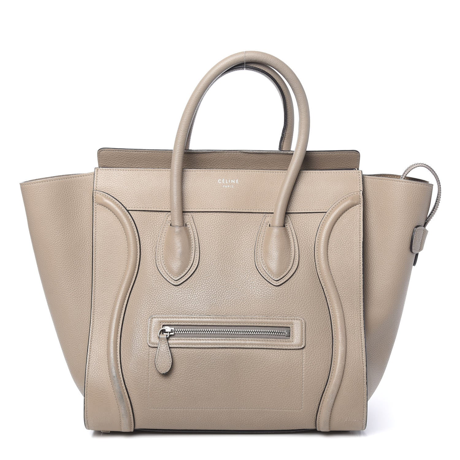 Celine Drummed Calfskin Mini Luggage Dune 1 of 23