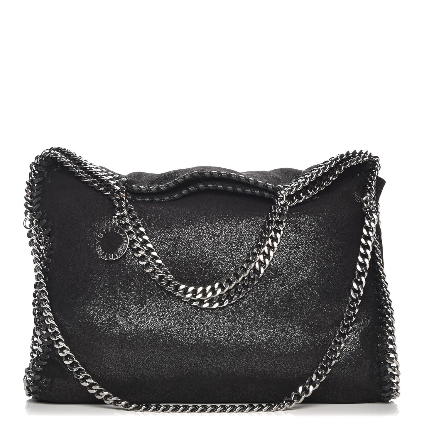 Shaggy Deer Falabella Fold Over Tote Black